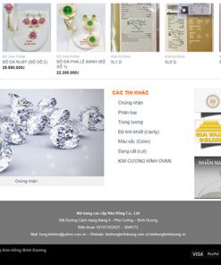 Thiết kế web tiệm vàng Bình Dương