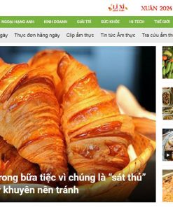 Thiết kế web ẩm thực - thực phẩm - nhà hàng