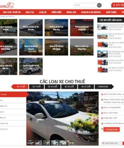Thiết kế web cho thuê xe