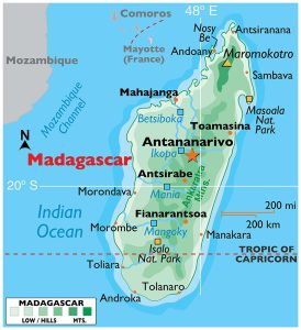 Physical Map Of Madagascar
